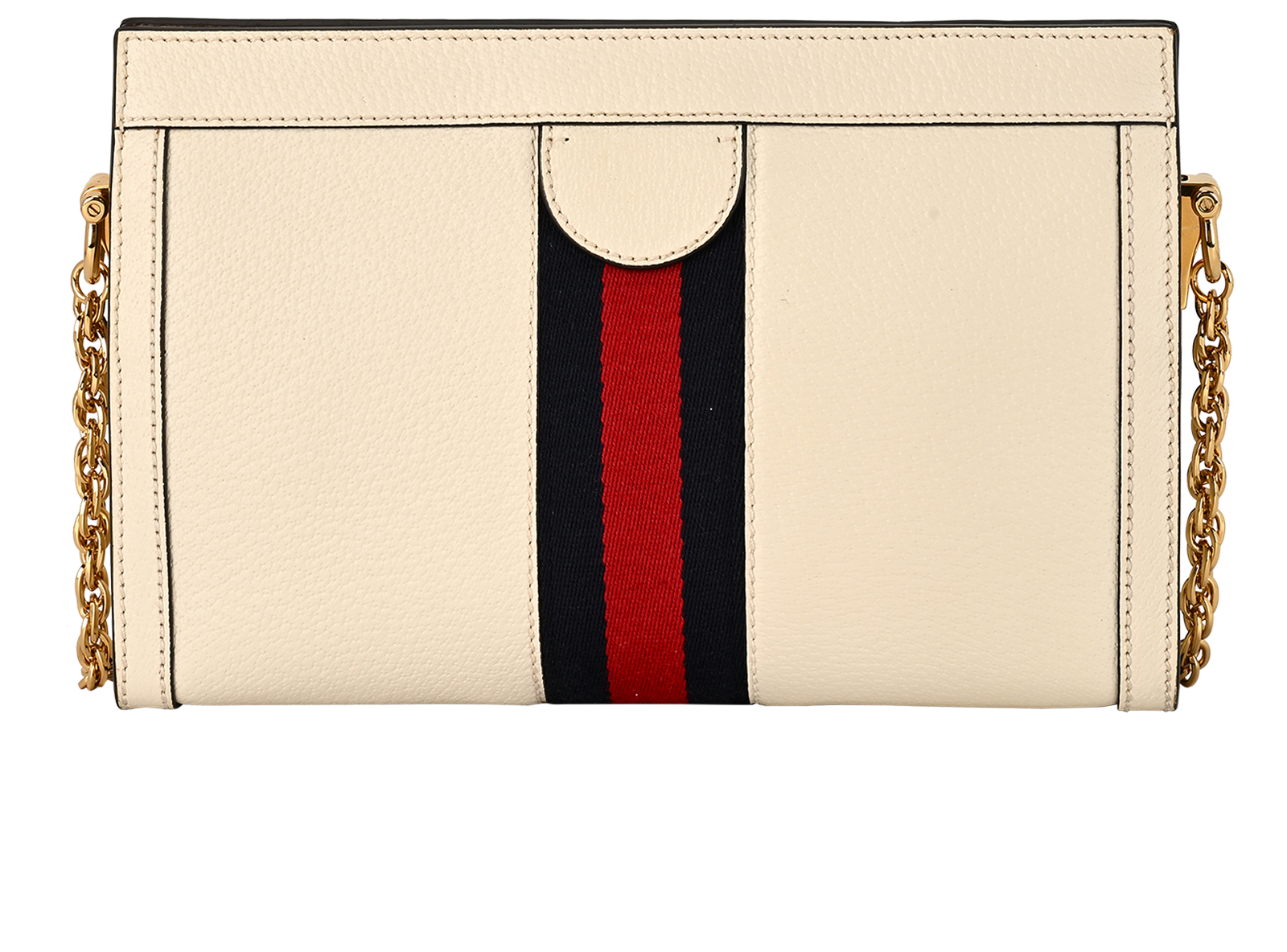 Ophidia Chain Bag, &pound;695, Handbags, White, Leather, Back view